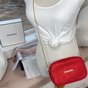 - Chanel holiday gift set with added crossbody strap.